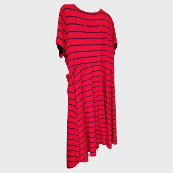 Torrid Women's New Plus Size Stripped Wrap Dress. - Picture 5 of 14